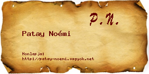 Patay Noémi névjegykártya